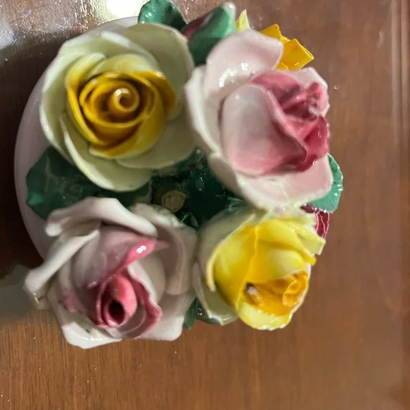 3/$30 antique china rose ornament - Picture 4 of 5